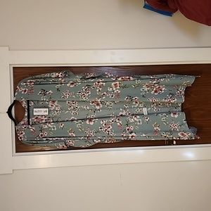 Sage Floral long Kimono